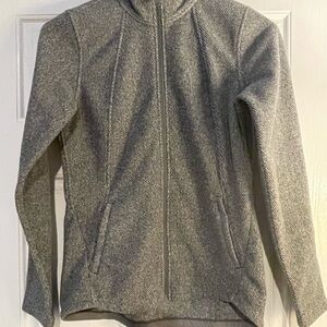 Athleta Women's Stroll Fleece Fullzip Gray Jacket Small Petite